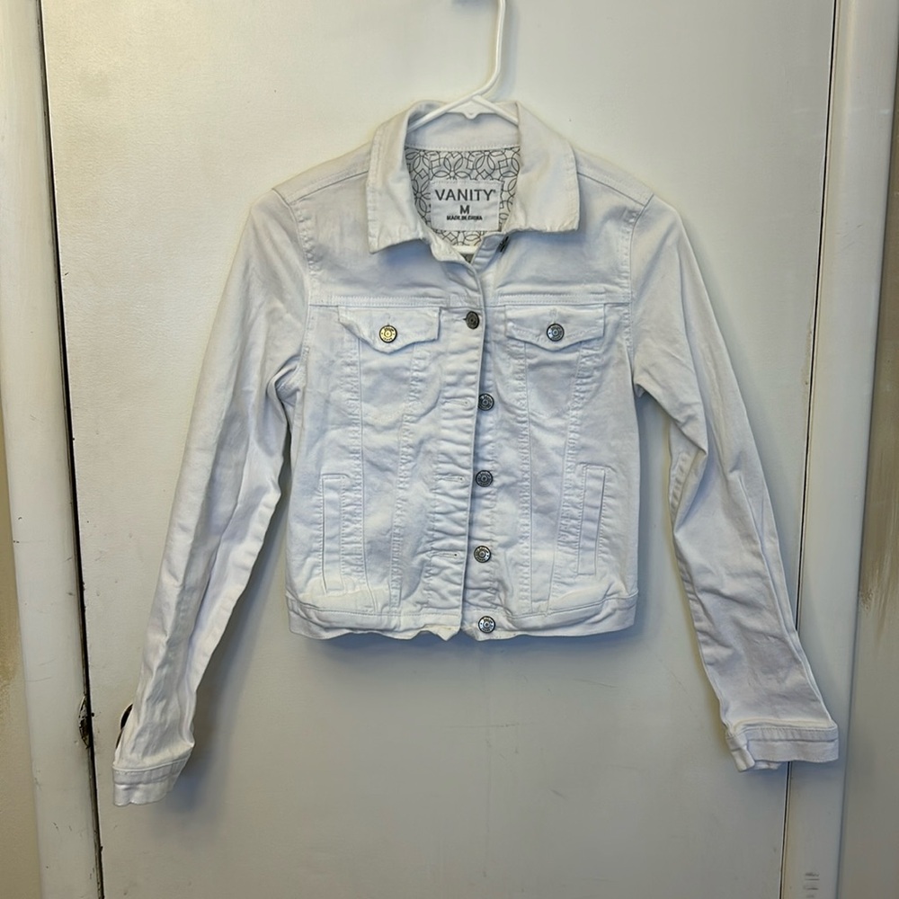 Vanity Women’s Denim Jacket White Size Medium